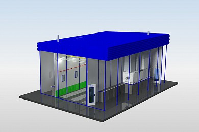 Окрасочно - сушильная камера тупикового типа уличного исполнения SPK-11.4.4